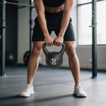 Peso Russo de 10 kg Kettlebell Preenchido de Areia com Punho Largo e Antiderrapante para Trenos em Casa e Ginásio 25x19x28 cm Preto
