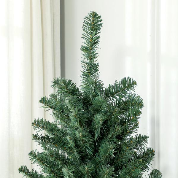 Árvore de Natal Artificial 180 cm com 760 Ramos de Arame de Memória e Base Recolhível Árvore de Natal Verde