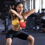 Kettlebell de 10 kg de Ferro Fundido Peso Russo com Revestimento de Neoprene para Treinamento de Força 18x11x20cm Vermelho