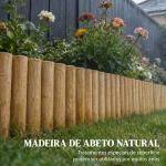 Cerca de Jardim em Madeira Painel Decorativo Resistente e Fácil de Instalar para Pátio Relva Caminho 176x38 cm Madeira