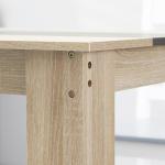 Mesa de Sala de Jantar para 4 - 6 Pessoas Estilo Moderno com Bancada de Melamina de Madeira Carga 50 kg 120x69x75 cm Madeira e Preto