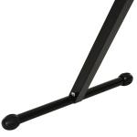 Cavalete Telescópico com Rolo Dobrável e Altura Ajustável entre 68 - 110cm com Manivela de Bloqueio Carga Máx. 60/90kg Preto e Prata