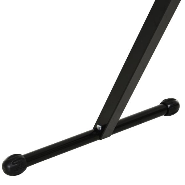 Cavalete Telescópico com Rolo Dobrável e Altura Ajustável entre 68 - 110cm com Manivela de Bloqueio Carga Máx. 60/90kg Preto e Prata