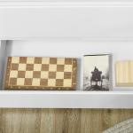 Cómoda Moderna com 3 Gavetas de Madeira para Dormitório Carga Máxima 40 kg 70x37x75 cm Branco e Madeira