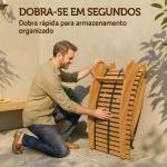 Conjunto de 2 Cadeiras de Balanço de Jardim Dobráveis Ergonómicas com Design Ripado 60x156x77 cm Natural