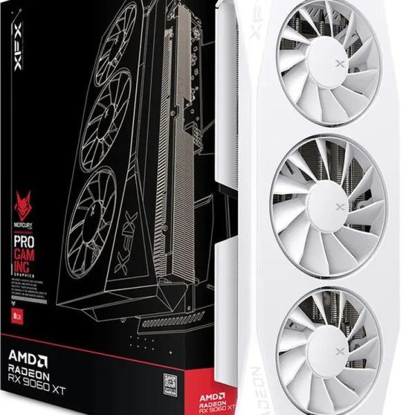 Placa Gráfica AMD Radeon RX 9060 XT RDNA 4 Mercury OC White Gaming 16GB GDDR6 - XFX