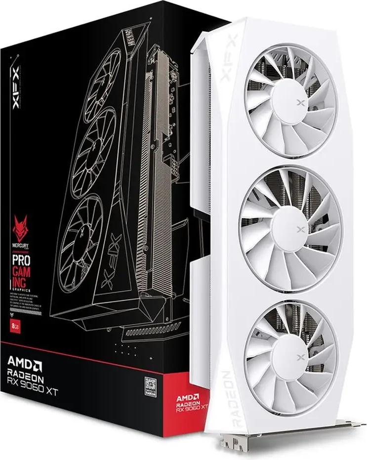 Placa Gráfica AMD Radeon RX 9060 XT RDNA 4 Mercury OC White Gaming 16GB GDDR6 - XFX