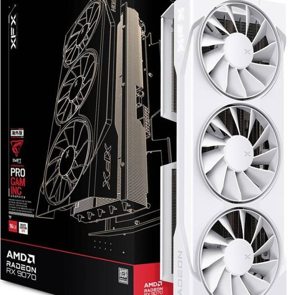 Placa Gráfica AMD Radeon RX 9070 RDNA 4 Swift OC White Triple Fan Gaming 16GB GDDR6 - XFX