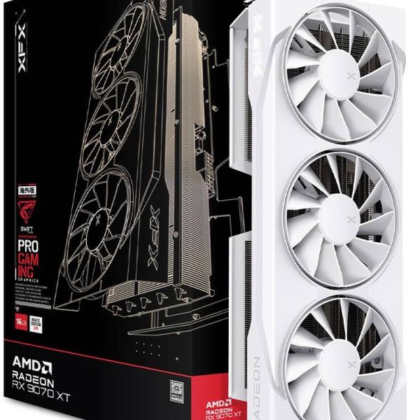 Placa Gráfica AMD Radeon RX 9070 XT RDNA 4 Swift White Gaming 16GB GDDR6 - XFX