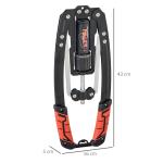 Extensor de Peito com Resistência Ajustável 10 - 200 kg para Treino em Casa 43x16x5 cm Preto