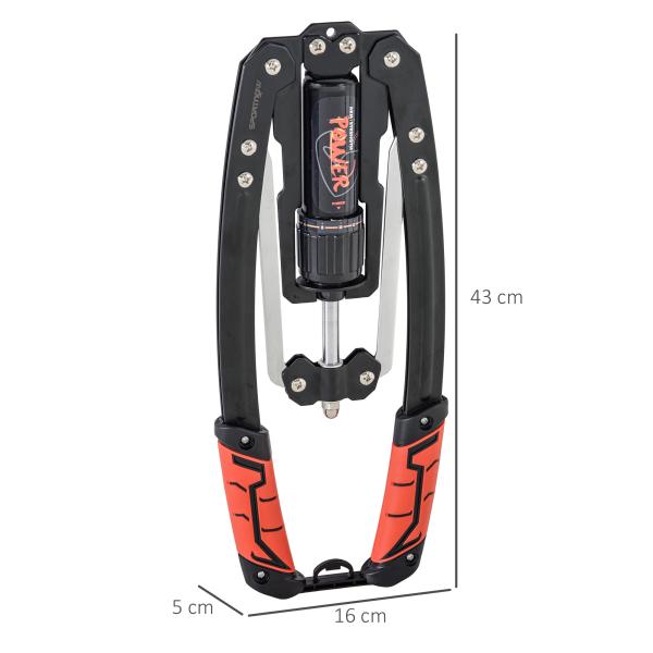 Extensor de Peito com Resistência Ajustável 10 - 200 kg para Treino em Casa 43x16x5 cm Preto
