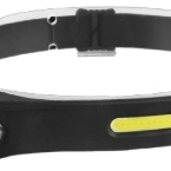 Lanterna de Cabeça 5W COB + 1W LED 350lm 1200mah c/ Sensor de Movimento da Mão (Preto) - REXER