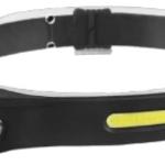 Lanterna de Cabeça 5W COB + 1W LED 350lm 1200mah c/ Sensor de Movimento da Mão (Preto) - REXER