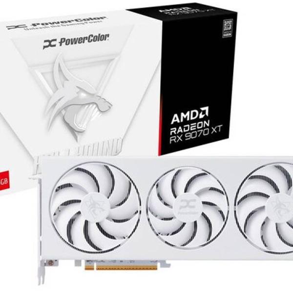 Placa Gráfica AMD RX 9070 XT RDNA 4 Hellhound Spectral White 16GB GDDR6 - POWERCOLOR
