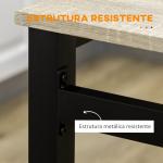 Conjunto de Mesa e Cadeiras de Refeição Mesa de Cozinha Retangular com 4 Cadeiras Estilo Moderno Carvalho e Preto