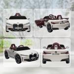 Carro Elétrico para Crianças BMW i4 12V com Controlo Remoto Música MP3 Ecrã Luzes e Cinto de Segurança 115x67x45 cm Branco