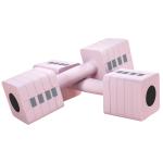 Halteres Ajustáveis 5 kg Conjunto de Halteres com Pega Antiderrapante Conjunto de Halteres para Treino Rosa