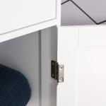 Armário Alto para Casa de Banho Móvel Auxiliar de Banheiro de Estilo Moderno com 2 Portas Prateleiras Ajustáveis e 1 Gaveta 40x27x171,5cm Branco
