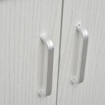 Armário Auxiliar para Micro - ondas Armário de Cozinha Baixo com Armário de 2 Portas e Prateleira Ajustável com Rodas Carga 70 kg 60,4x40,3x97 cm Branco