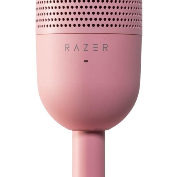 Microfone Condensador Supercardióide Seiren V3 Mini Ultra - Compact USB (Rosa) - RAZER