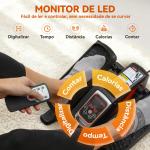Mini Elíptica Elétrica com 12 Velocidades Modo Manual e Automático Ecrã LED e Pedais Antiderrapantes 40,7x36x21,5 cm Preto