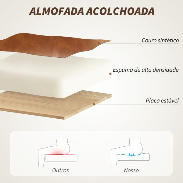 Cadeira de Escritório Giratória com Altura Ajustável Função Basculante e Encosto de Vime Sintético 60x55,5x82 - 90 cm Marrom