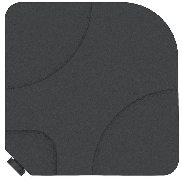Base para Chapéu de Sol de 4 Peças Suporte para Chapéu de Sol para Jardim Pátio Exterior 50x50x7,5cm Preto