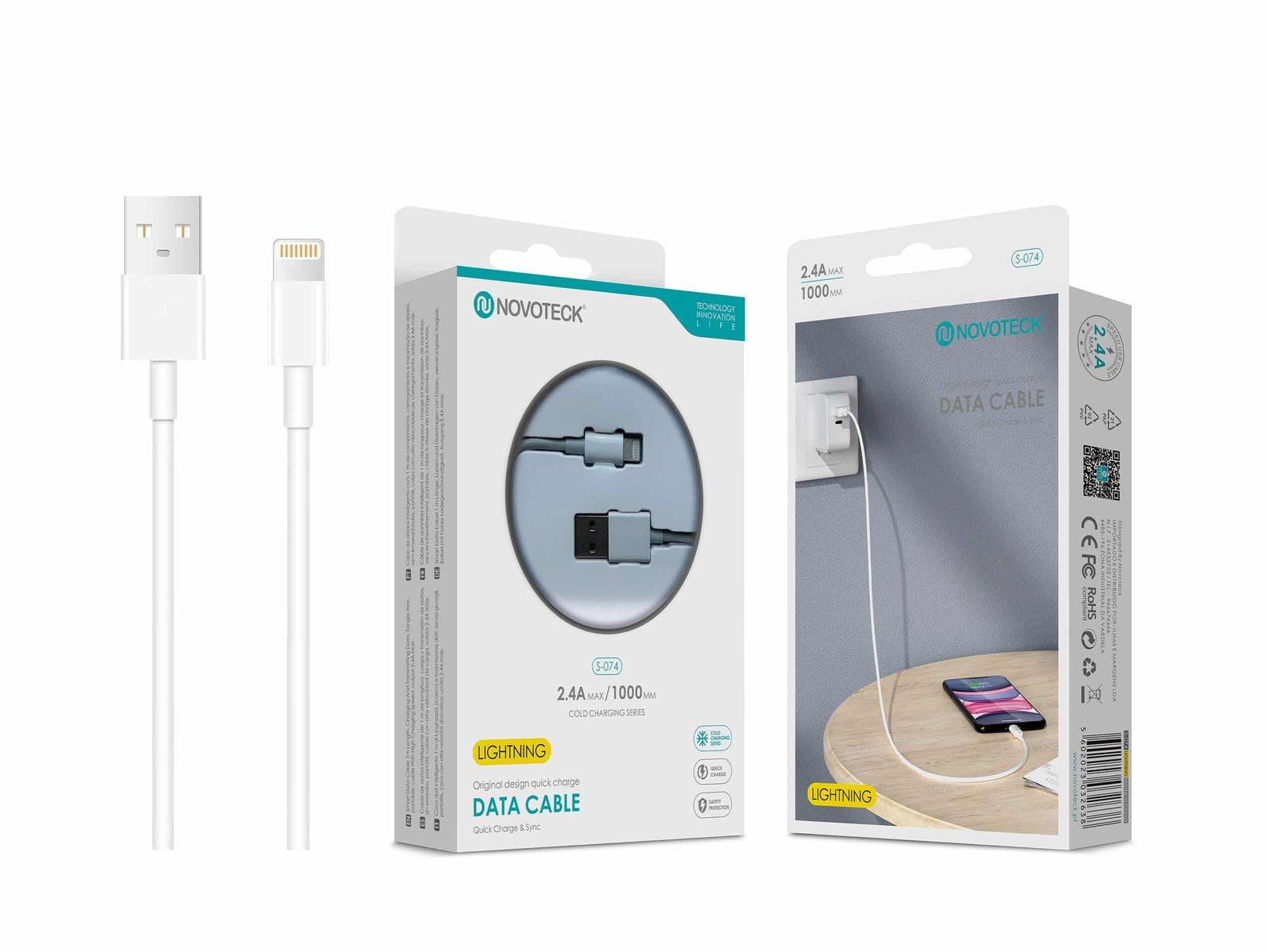 Cabo Lightning Chip Certificado 2.4A 1M S-074