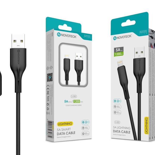 Cabo de Dados Lightning Negro 1.20M,5A, S-085