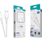 Cabo de Dados Fast Charge 5A PVC Macaron Design - Branco , Type-C USB , 2.0M