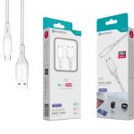 Cabo de Dados Fast Charge 5A PVC Macaron Design - Branco, Type - C USB, 3.0M