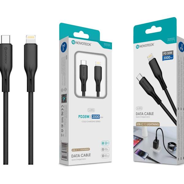 Cabo USB-C para Lightning PD35W Negro 2m S-095