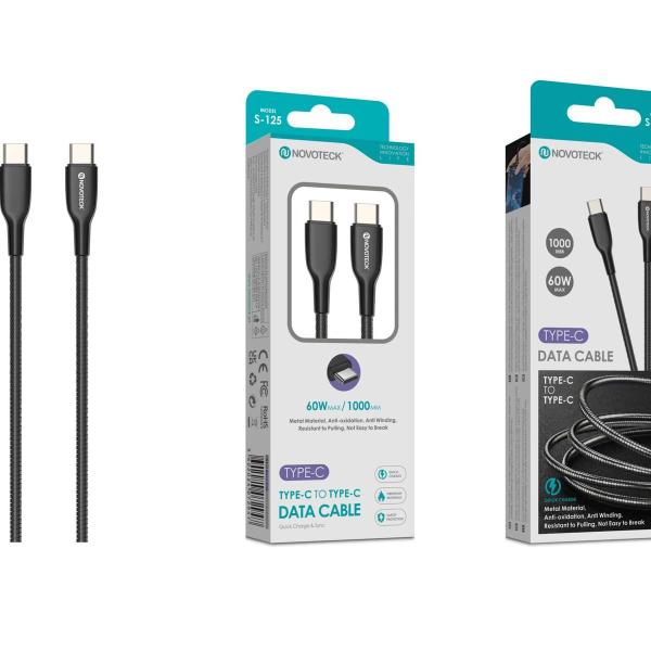 Cabo de Dados Type-C Rosa 1M,5A, S-082