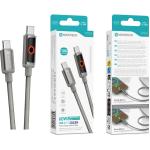 Cabo USB - C para USB - C NOVOTECK S - 143, 60W, 1M, com Luz Indicadora, Carregamento Rápido e Transferência de Dados