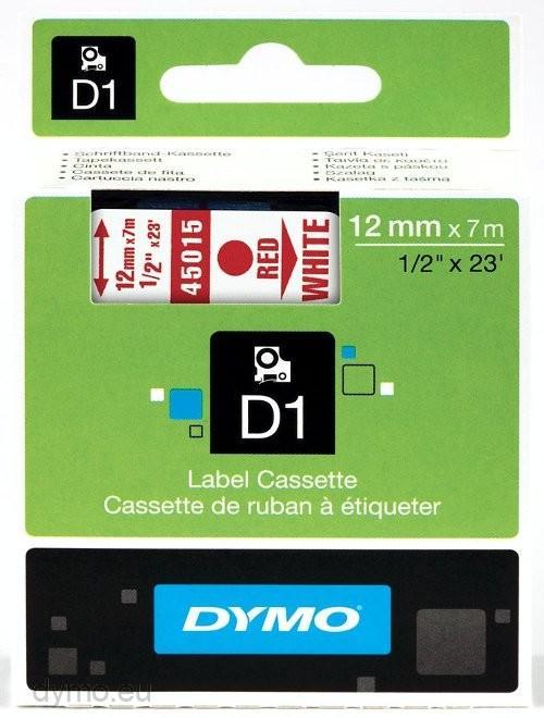 Fita Vermelho Sobre Branco (7 mts/0,9cm) - DYMO