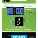 Fita Preto Sobre Azul (7 mts/1,2cm) - DYMO