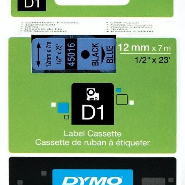 Fita Preto Sobre Azul (7 mts/1,2cm) - DYMO