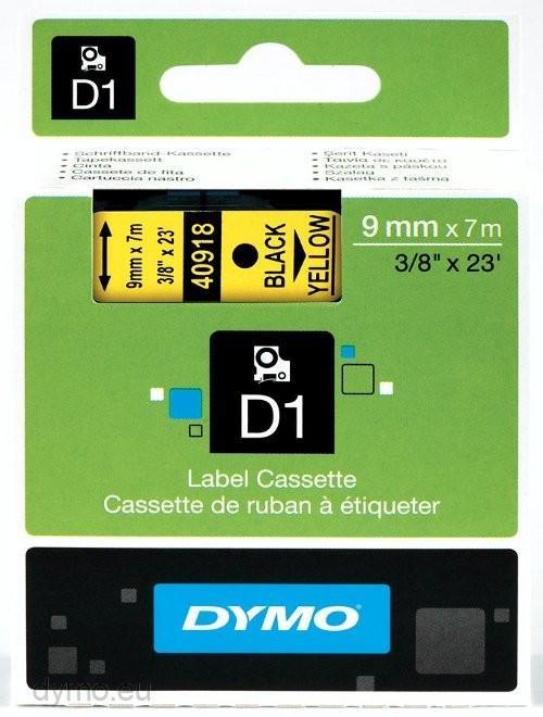Fita Preto Sobre Amarelo (7 mts/0,9cm) - DYMO