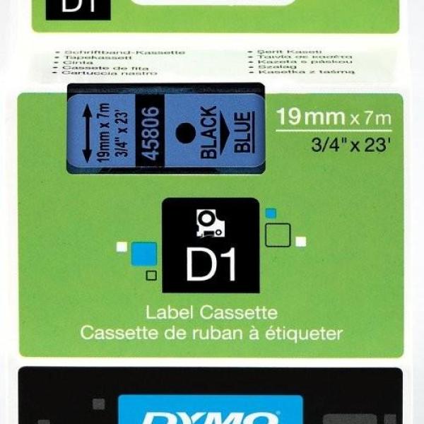 Fita Preto Sobre Azul (7 mts/1,9cm) - DYMO