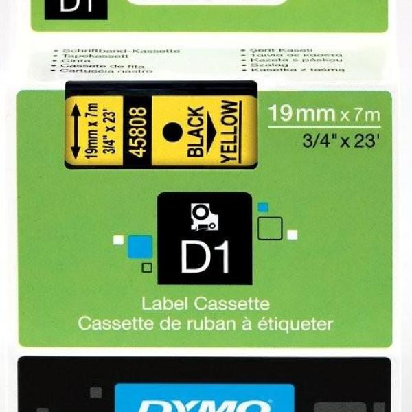 Fita Preto Sobre Amarelo (7 mts/1,9cm) - DYMO