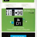 Fita Preto Sobre Branco (7 mts/2,4cm) - DYMO