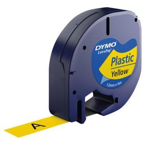 Fita Preto Sobre Amarelo (4 mts/1,2cm) - DYMO