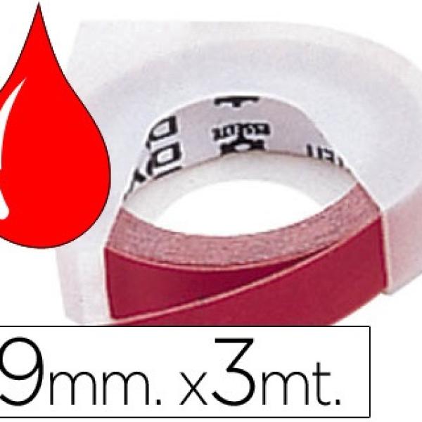 Fita p/ Etiquetadora 3D Vermelho (3mts x 9mm) - DYMO