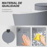 Balde do Lixo para Cozinha com Pedal 30L Cubo de Lixo Metálico com Tampa de Fecho Suave e Balde Removível 36x30x60,5 cm Cinza