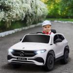 Carro Elétrico para Crianças Mercedes - Benz EQA 12V com Música Buzina Velocidade 3 - 8 km/h 111,5x69x52,5 cm Branco