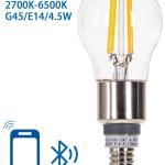 Lâmpada LED Inteligente E14 G45 Filamento Mesh Bluetooth 4,5W 2700K~6500K 470Lm (Transparente)
