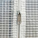 Estufa Tipo Túnel 800x300x200cm com 12 Janelas e Porta Enrolável Cobertura de PE 140g/m² e Aço para Cultivo de Plantas Verduras Branco