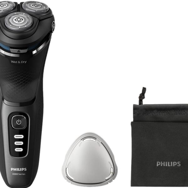 Máquina de Barbear Elétrica Shaver 3000 Series (Preto) - PHILIPS