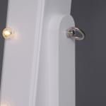 Armário para Joias 20 Luzes de LED Reclinável Fechadura Madeira 40x37x146cm Branco