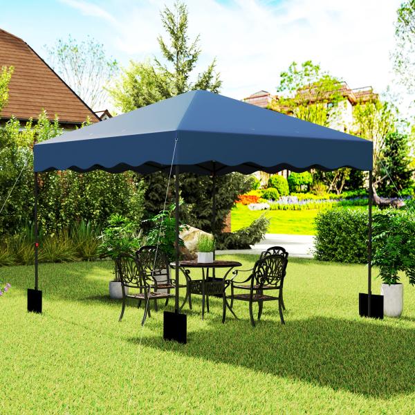 Tenda Dobrável Pop UP Tenda 3x3 m Tenda para Eventos com Proteção UV50+ Altura Ajustável e Bolsa de Transporte Azul